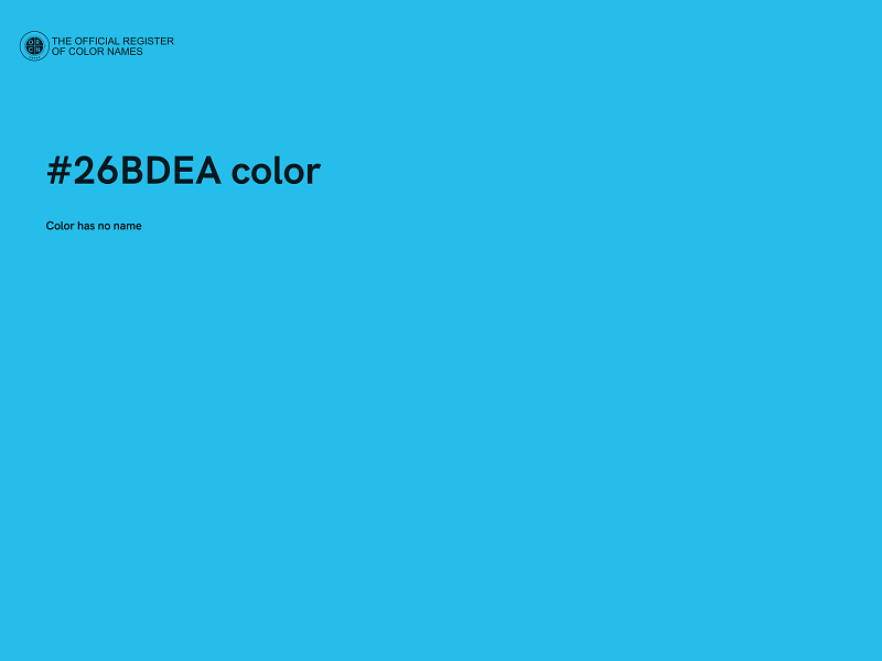 #26BDEA color image