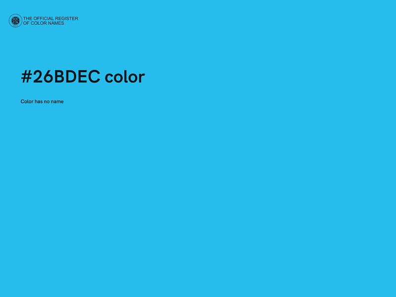 #26BDEC color image