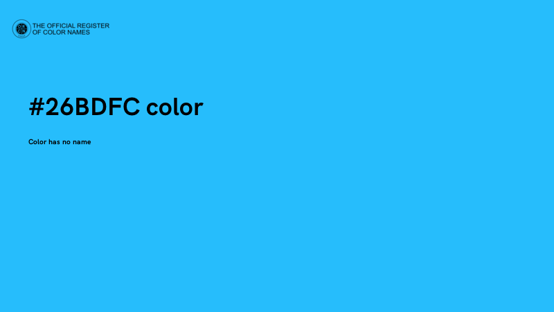 #26BDFC color image