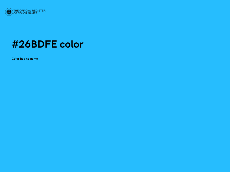 #26BDFE color image