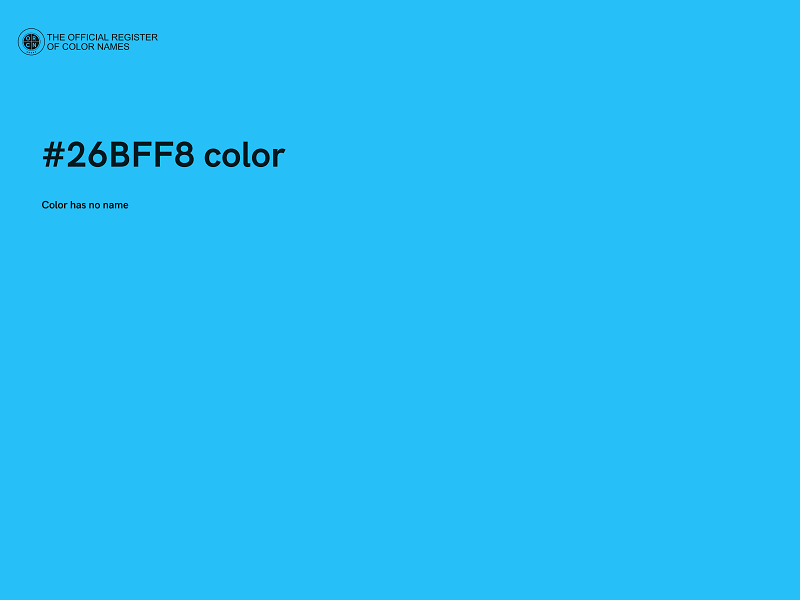#26BFF8 color image