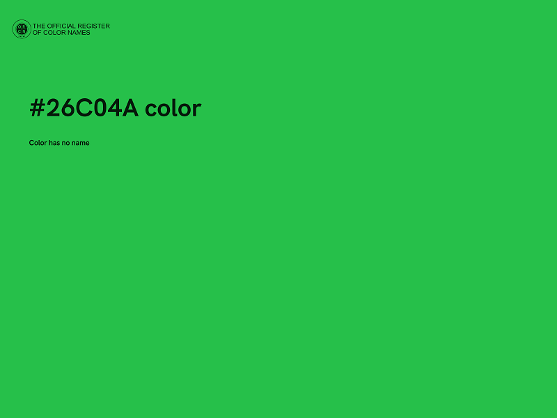 #26C04A color image