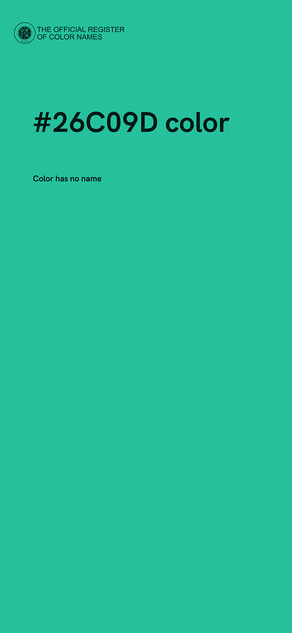#26C09D color image