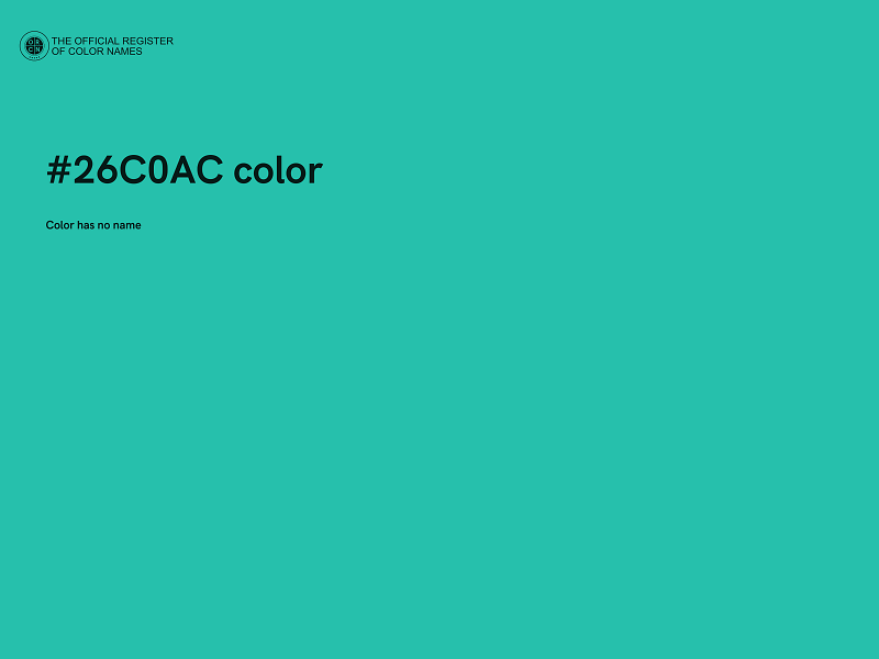 #26C0AC color image