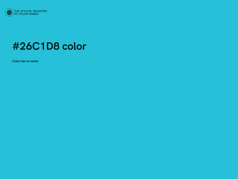 #26C1D8 color image