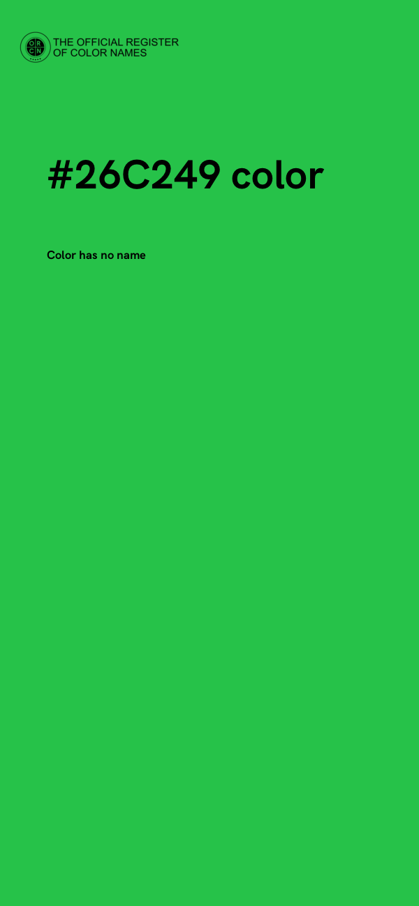 #26C249 color image