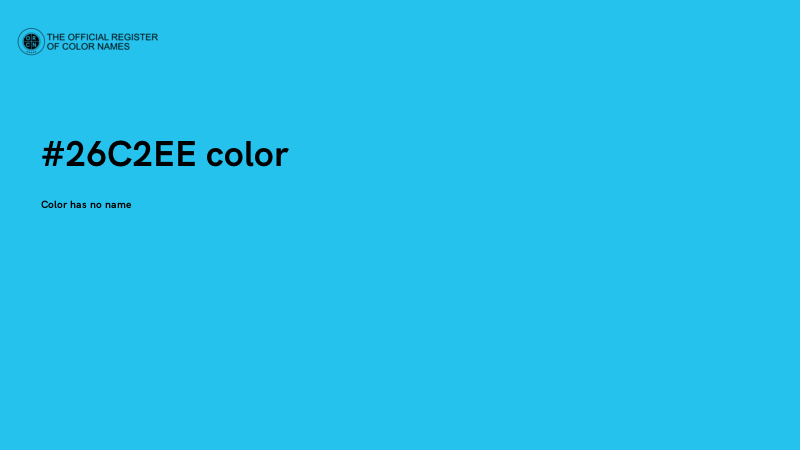 #26C2EE color image