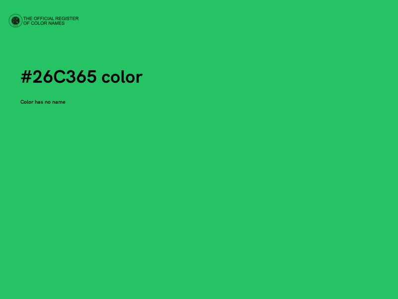 #26C365 color image