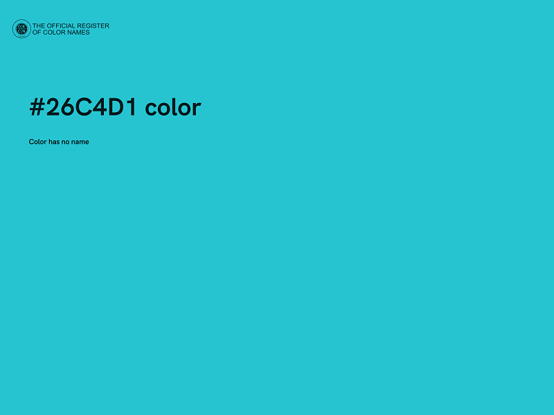#26C4D1 color image