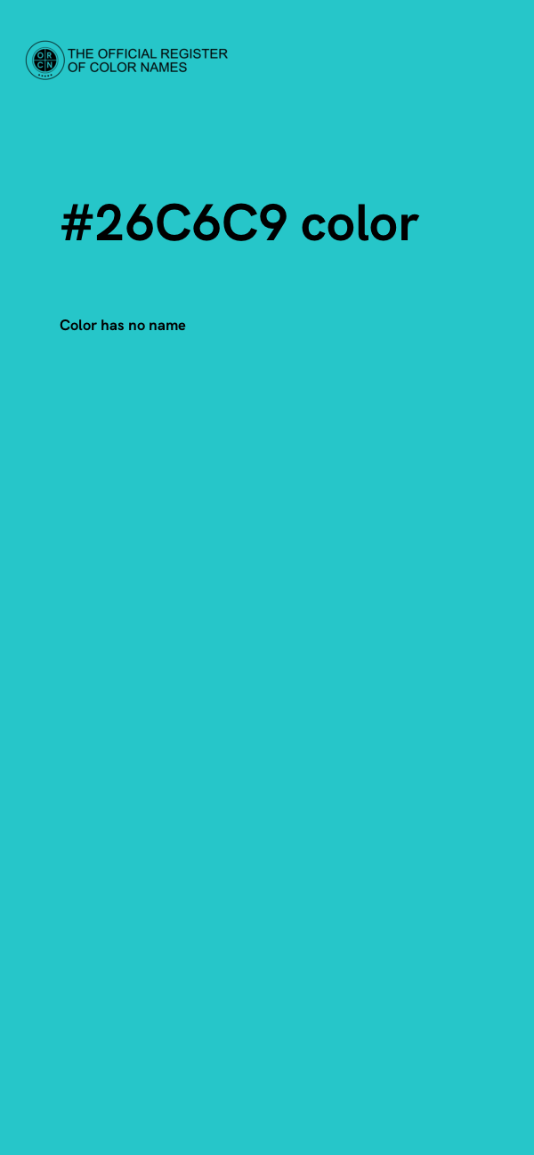 #26C6C9 color image