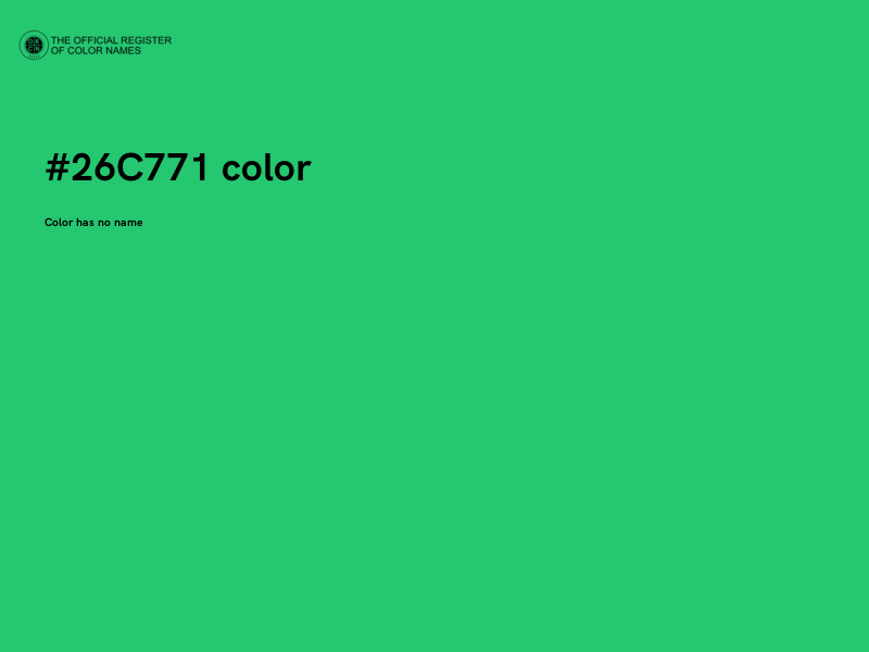 #26C771 color image