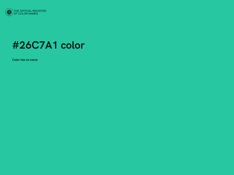 #26C7A1 color image