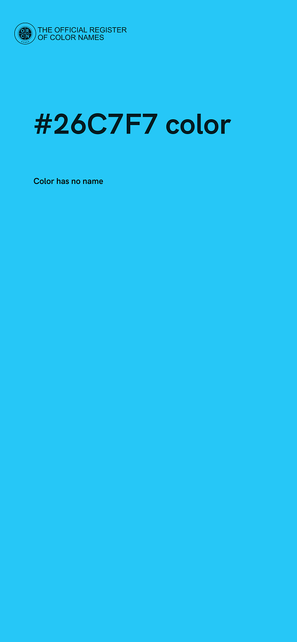 #26C7F7 color image