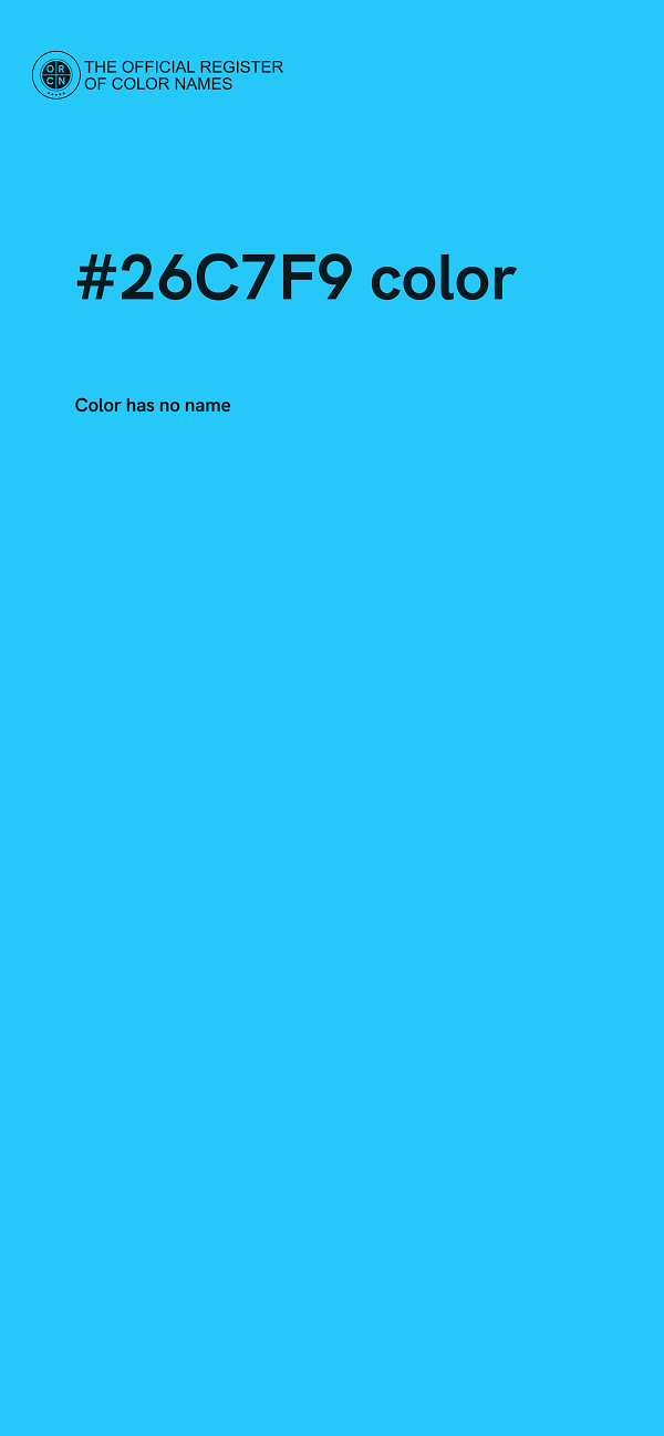 #26C7F9 color image