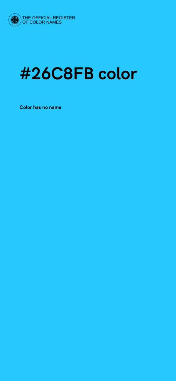 #26C8FB color image