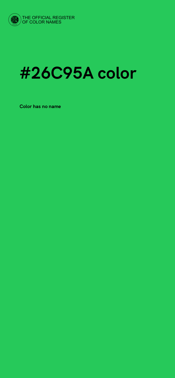 #26C95A color image