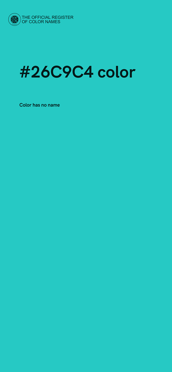 #26C9C4 color image