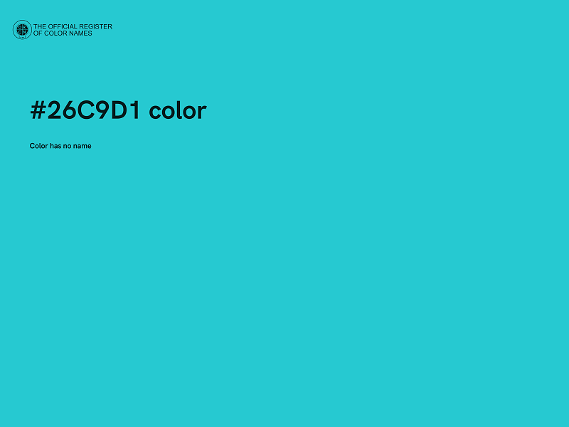 #26C9D1 color image