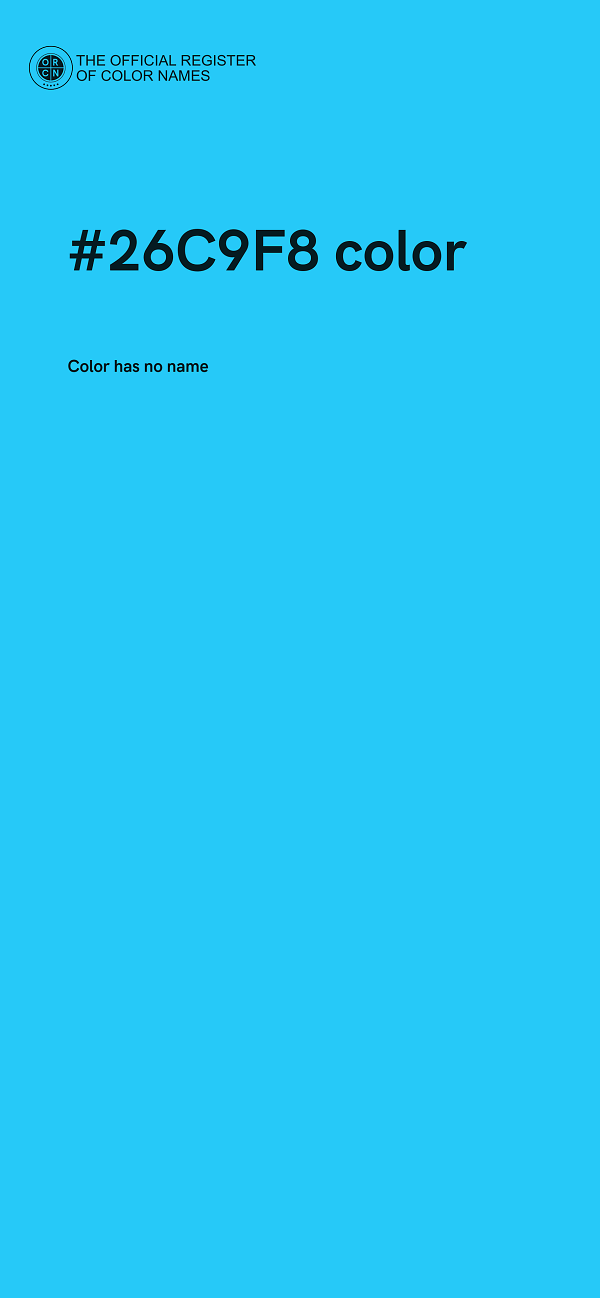 #26C9F8 color image