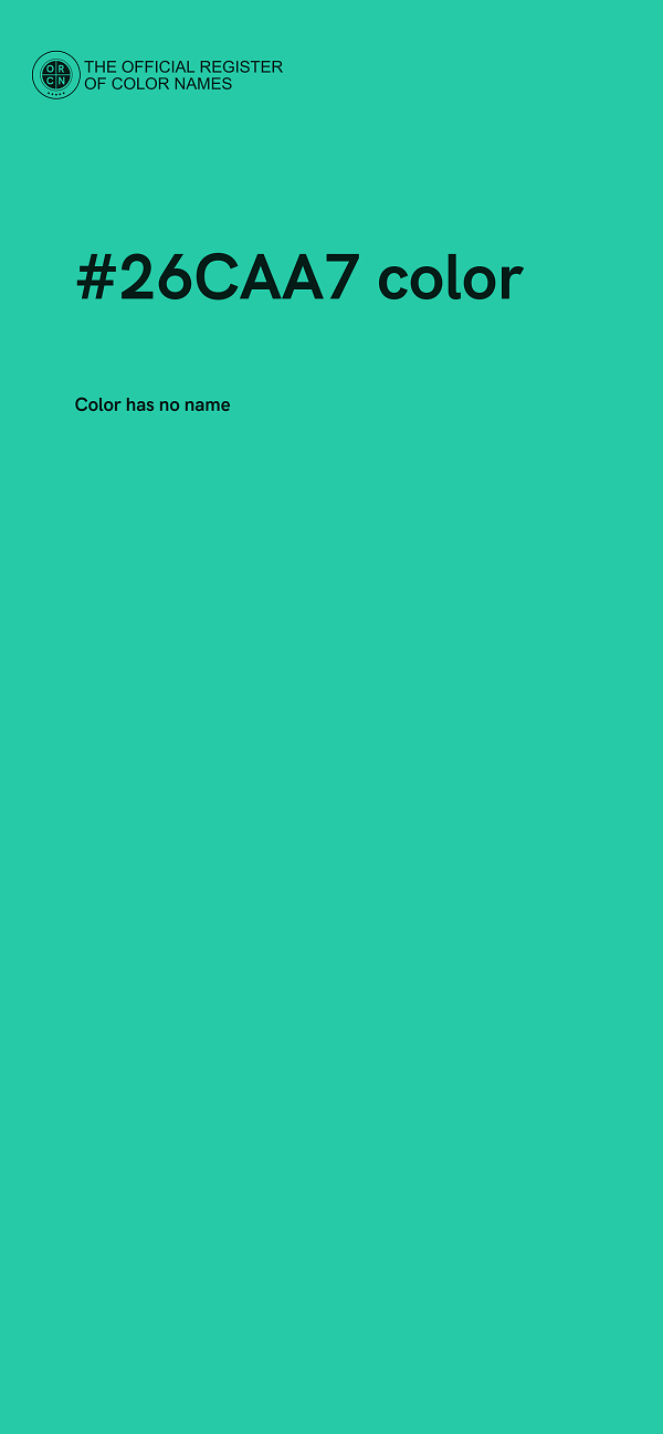 #26CAA7 color image