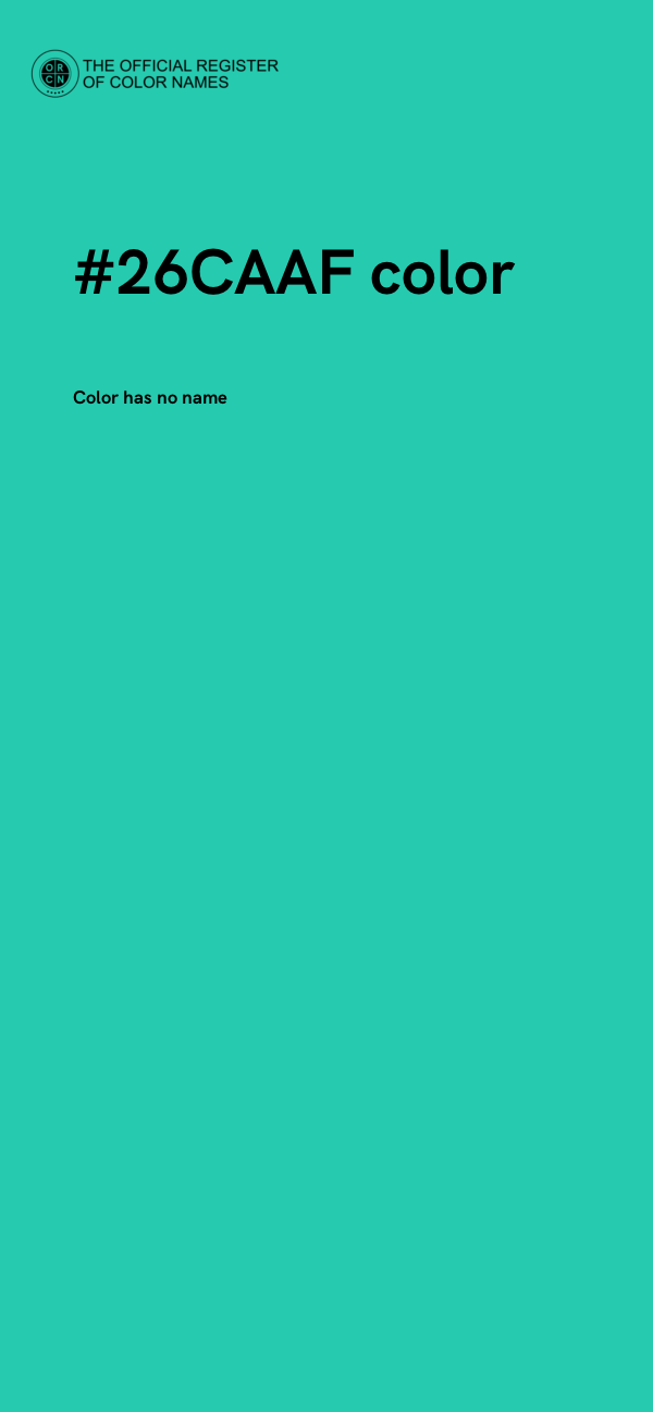 #26CAAF color image