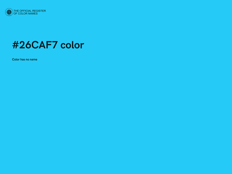 #26CAF7 color image