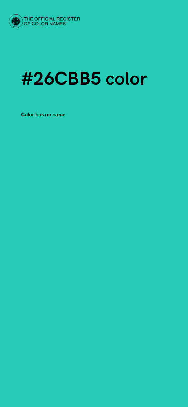 #26CBB5 color image