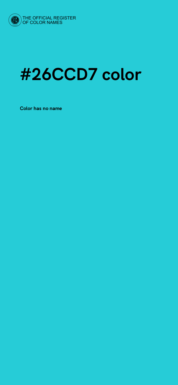 #26CCD7 color image