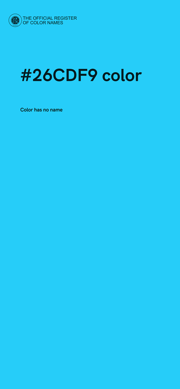 #26CDF9 color image