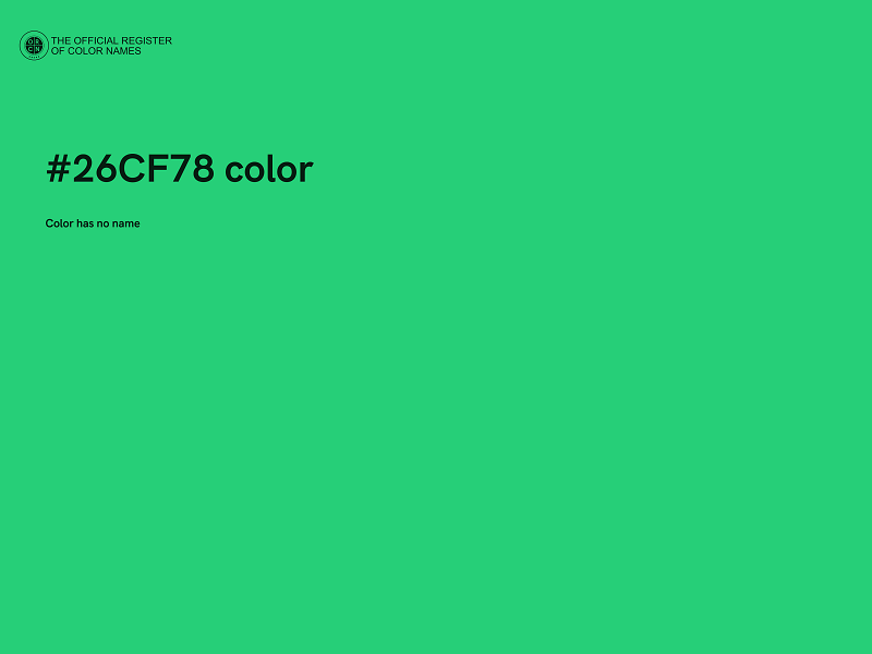 #26CF78 color image