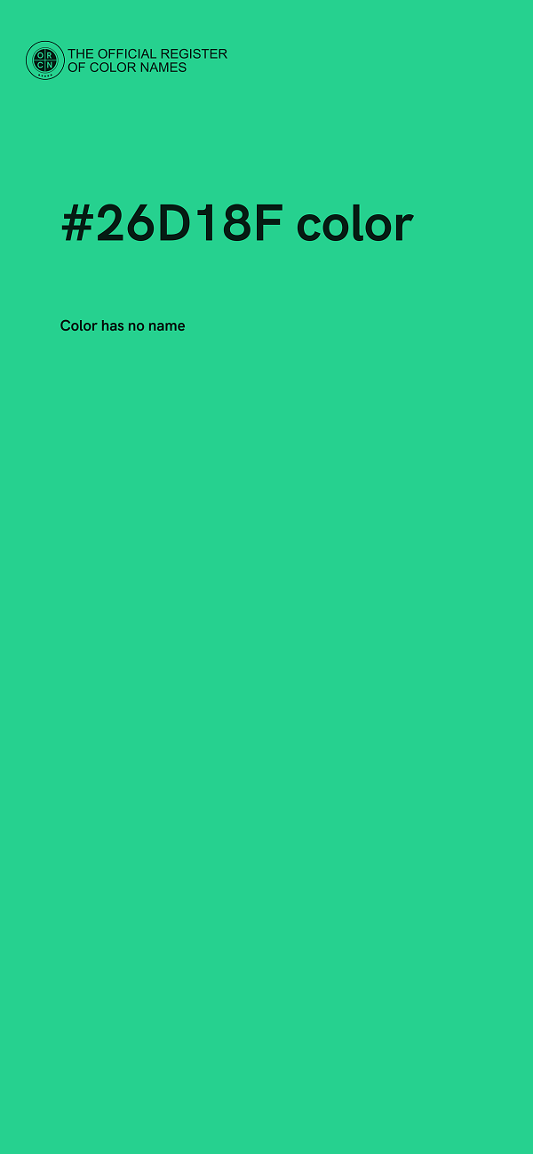 #26D18F color image