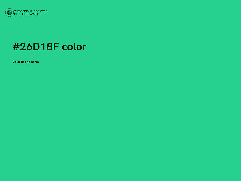 #26D18F color image