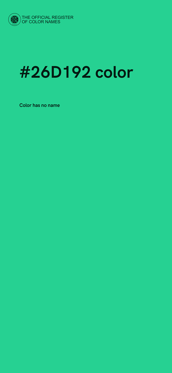 #26D192 color image