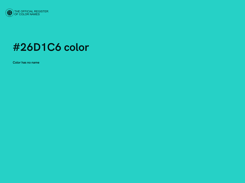 #26D1C6 color image