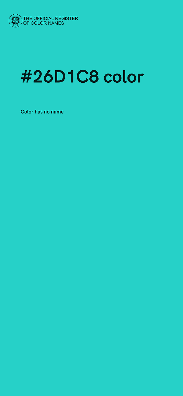 #26D1C8 color image