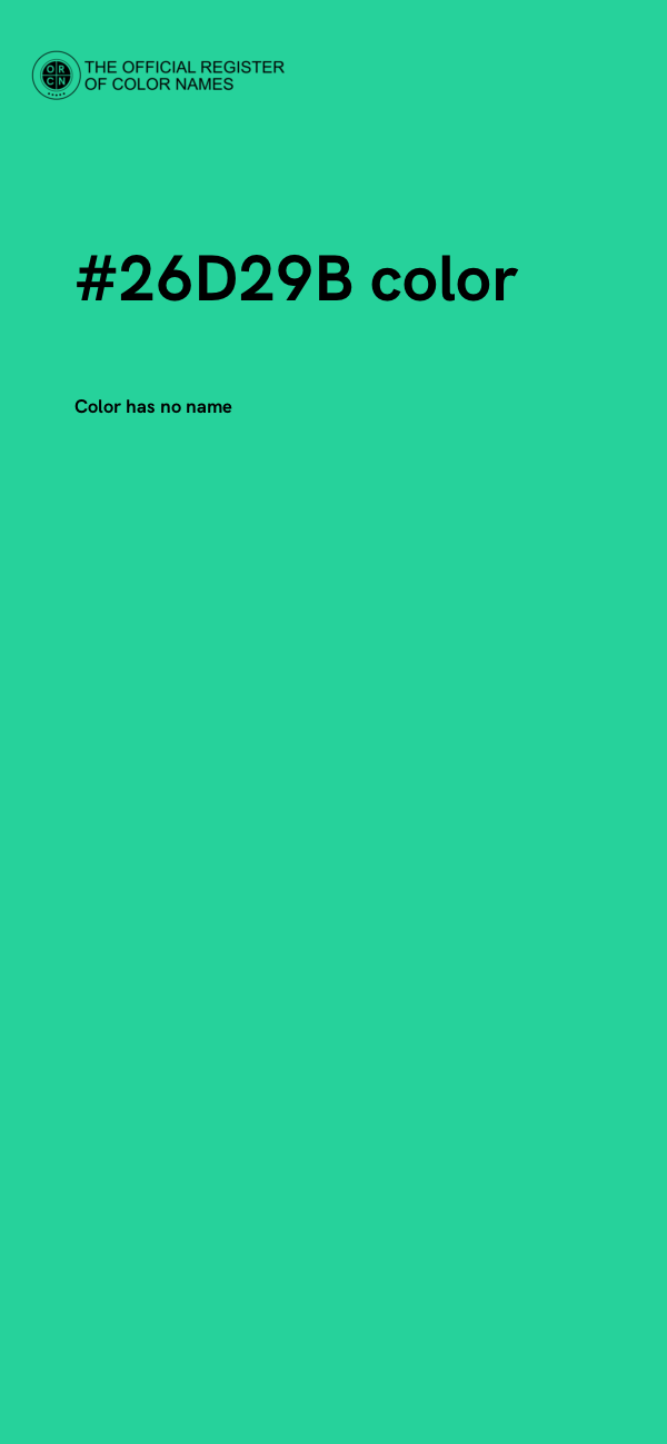 #26D29B color image