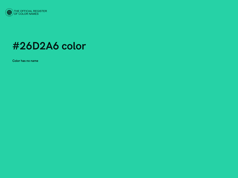 #26D2A6 color image