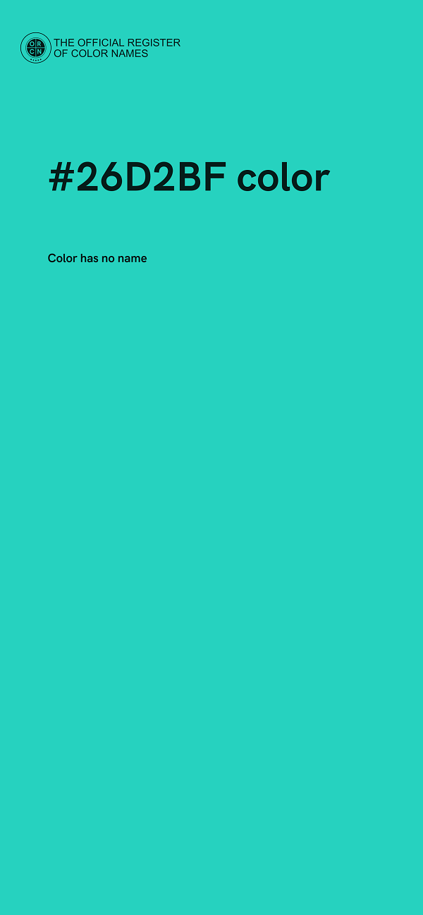 #26D2BF color image