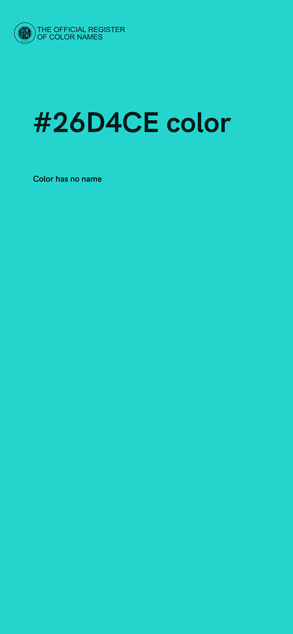 #26D4CE color image