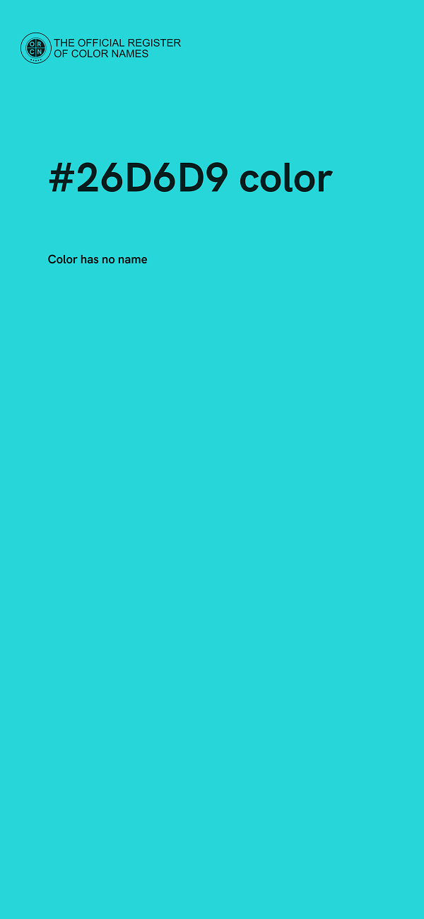 #26D6D9 color image