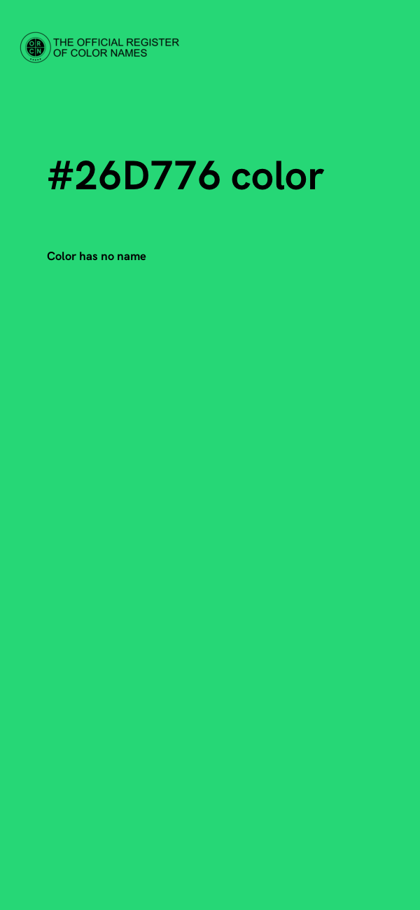 #26D776 color image