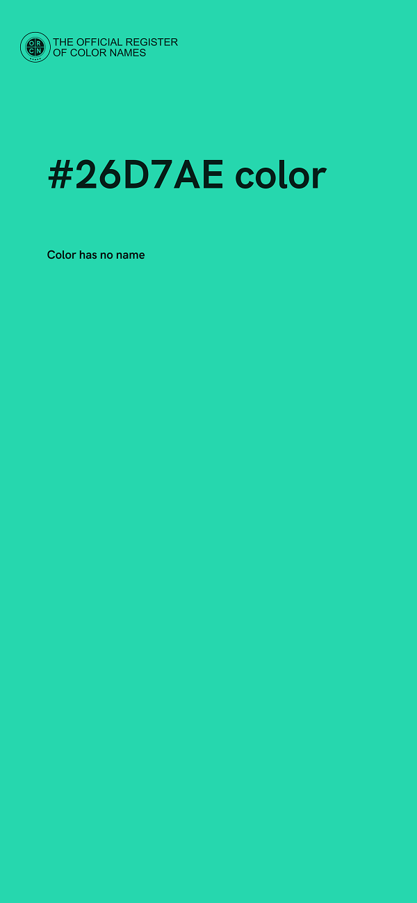 #26D7AE color image