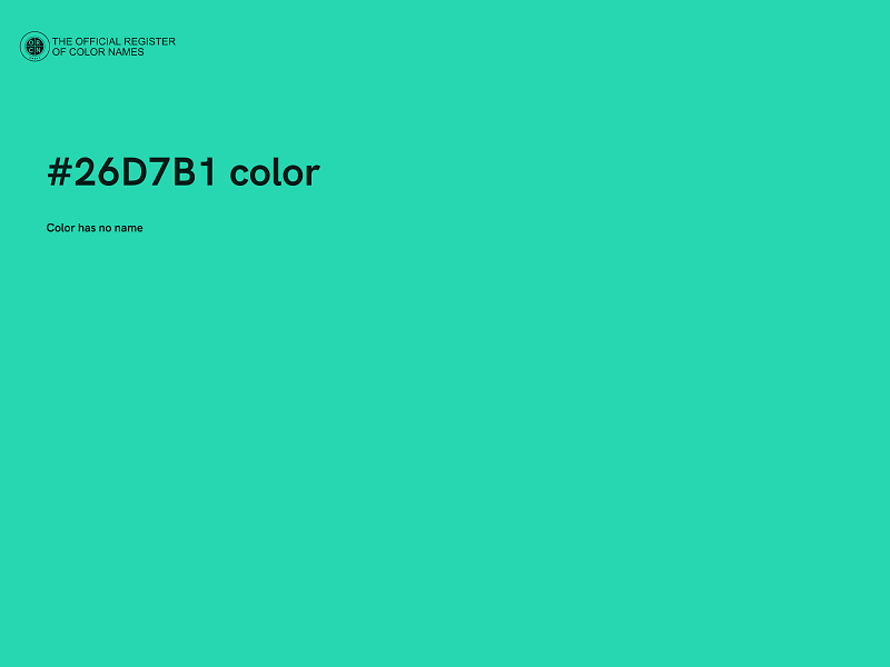 #26D7B1 color image