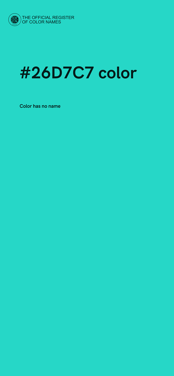 #26D7C7 color image