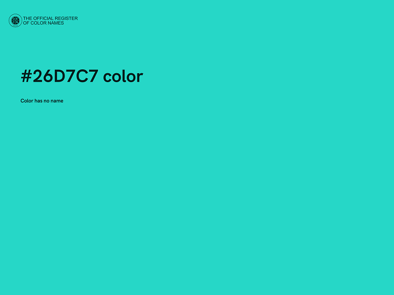 #26D7C7 color image