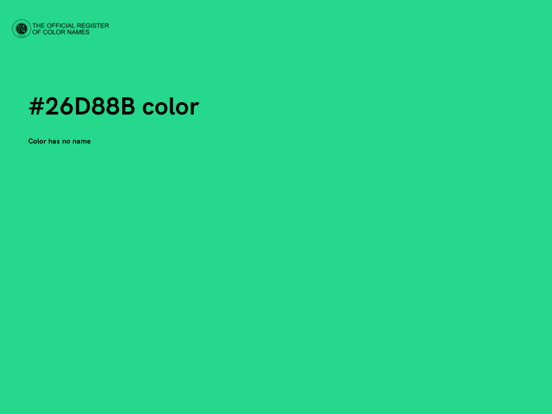 #26D88B color image