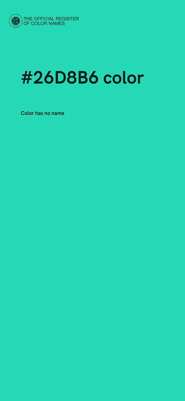 #26D8B6 color image