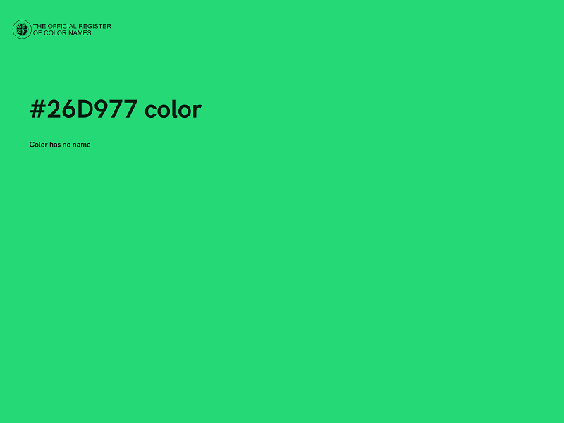 #26D977 color image