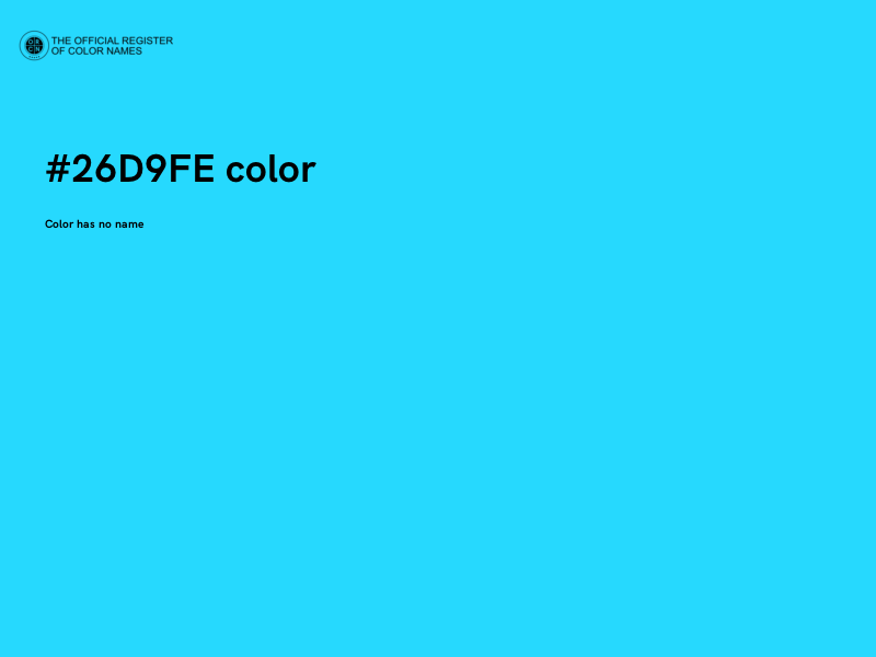 #26D9FE color image