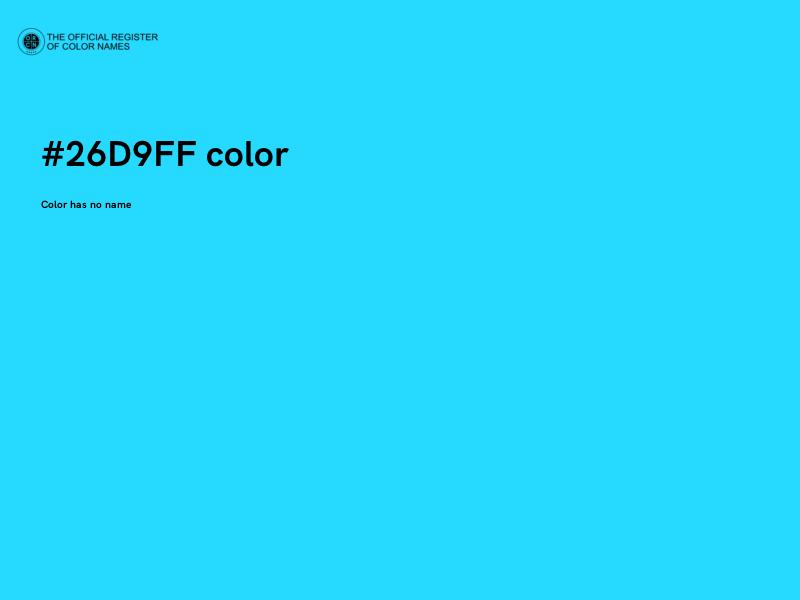 #26D9FF color image